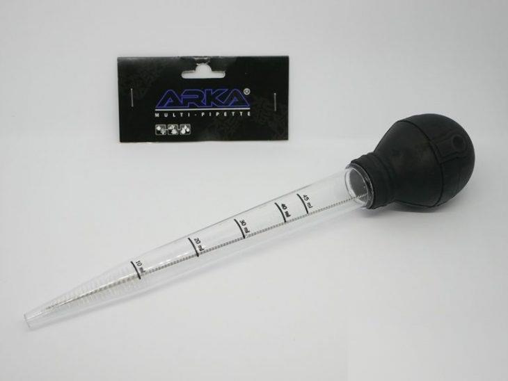 Akrylová pipeta 50ml délka 30cm s vytěrákem