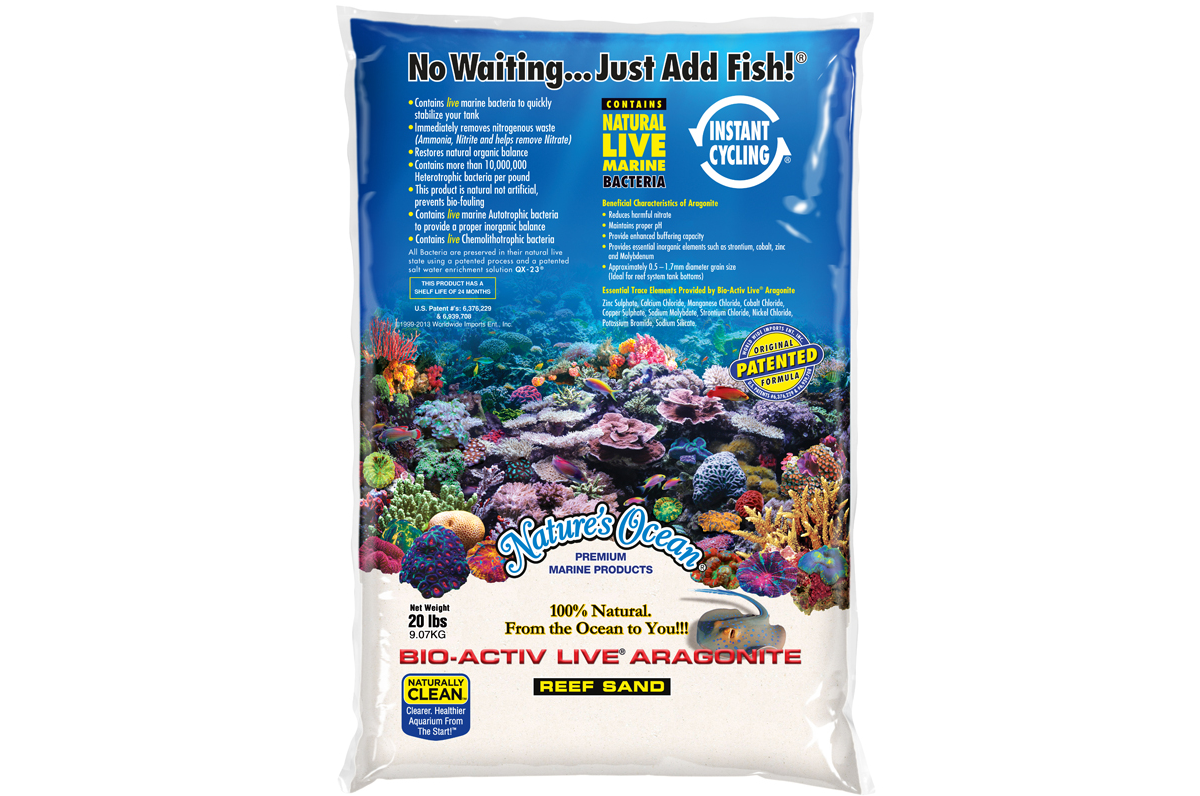 Nature´s Ocean Bio-Activ Aragonit White 0,5-1,7 mm 9,07 kg